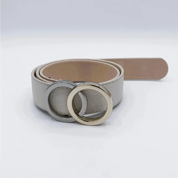 Brave Leather Otir Double Circle Buckle Belt - Picture 2 of 13
